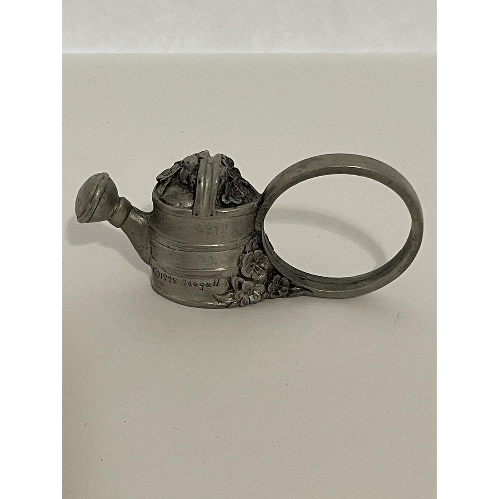 Candle Snuffer Pewter Watering Can 1997 Candle Extinguisher Trinket Fire Vintage